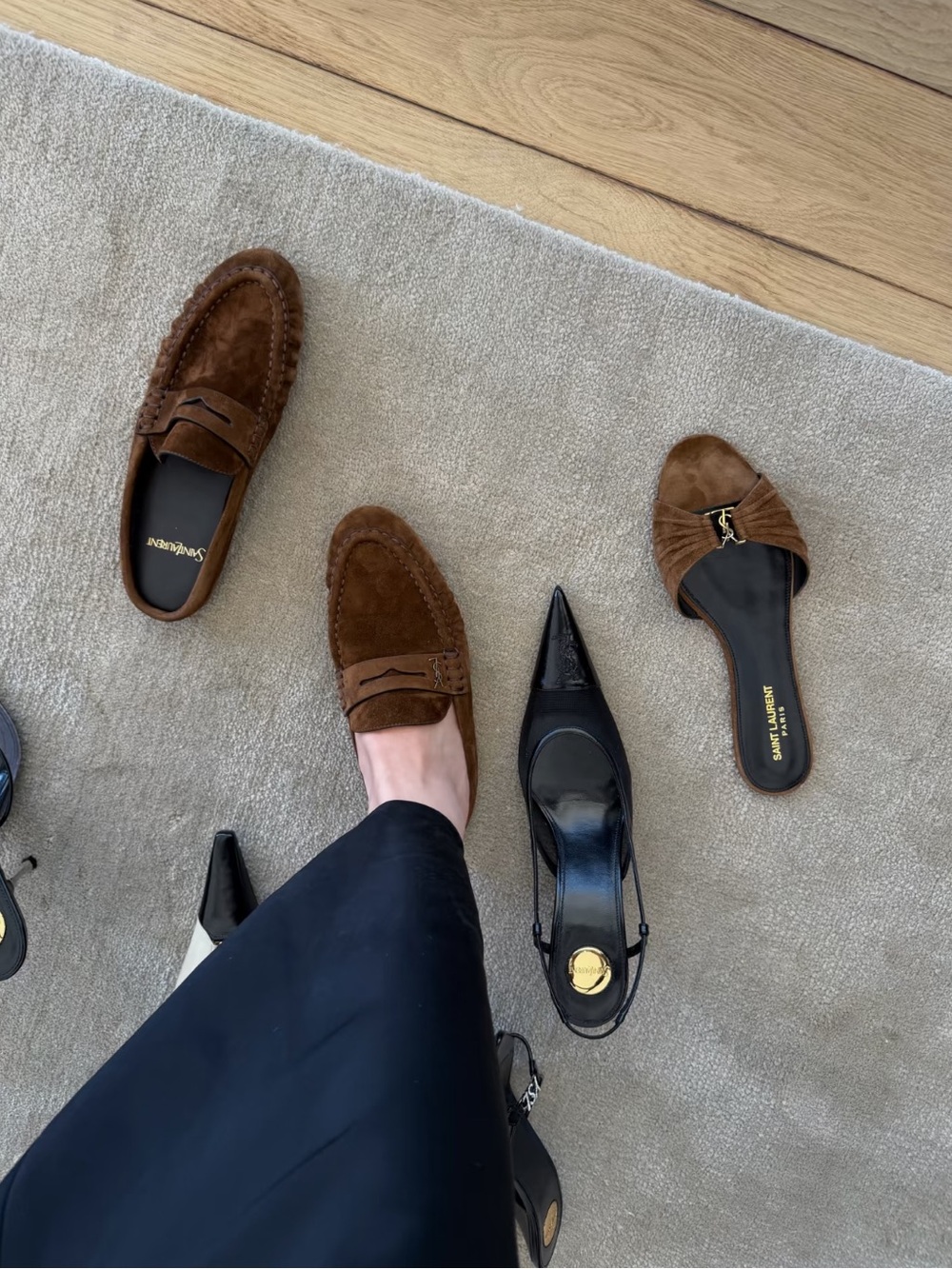 Saint Laurent Le Loafer suede slippers It38 - Picture 8 of 10